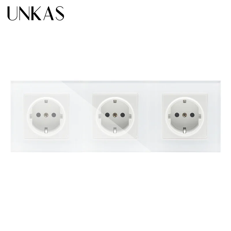 Новый гнездо питания стандарта ЕС 3 комплекта белый с украшением в виде
