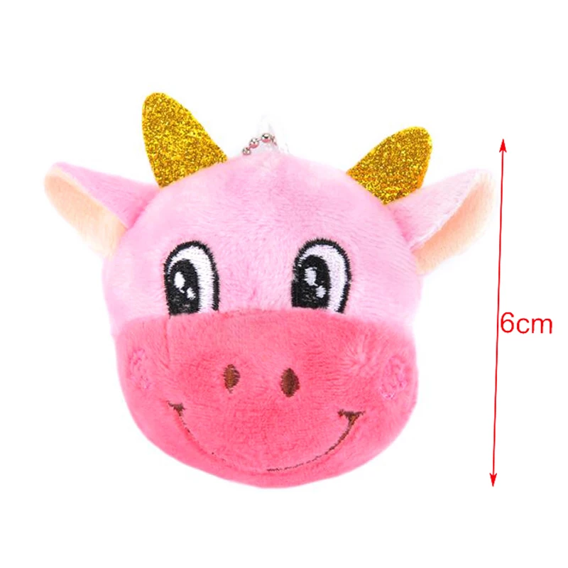 

2021 New Year Cow Stuffed Animal Plush Toys Key chain Plush Dolls Birthday 1PC