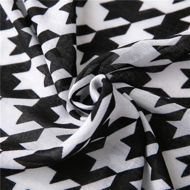 Классический шелковый шарф из хлопка и льна Хаундстут летний солнцезащитный