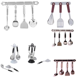 Миниатюрный Кукольный домик 1:12, модель посуды ложка-Лопатка, набор повара 1:12, кухонная утварь, аксессуары для кукольного домика