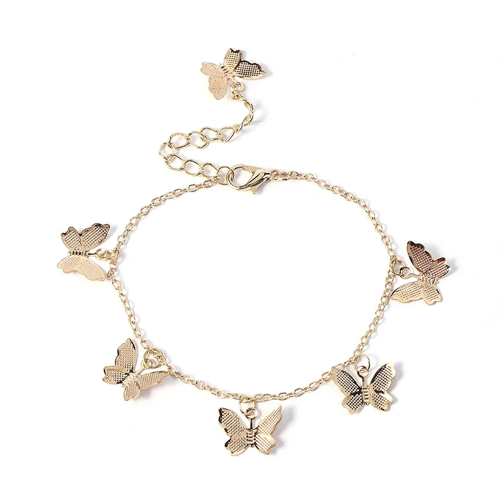 

Bohemian Butterfly Star Bracelet & Bangle for Women Simple Gold Silver Color Chian Butterfly Charm Bracelet Fashion Jewelry