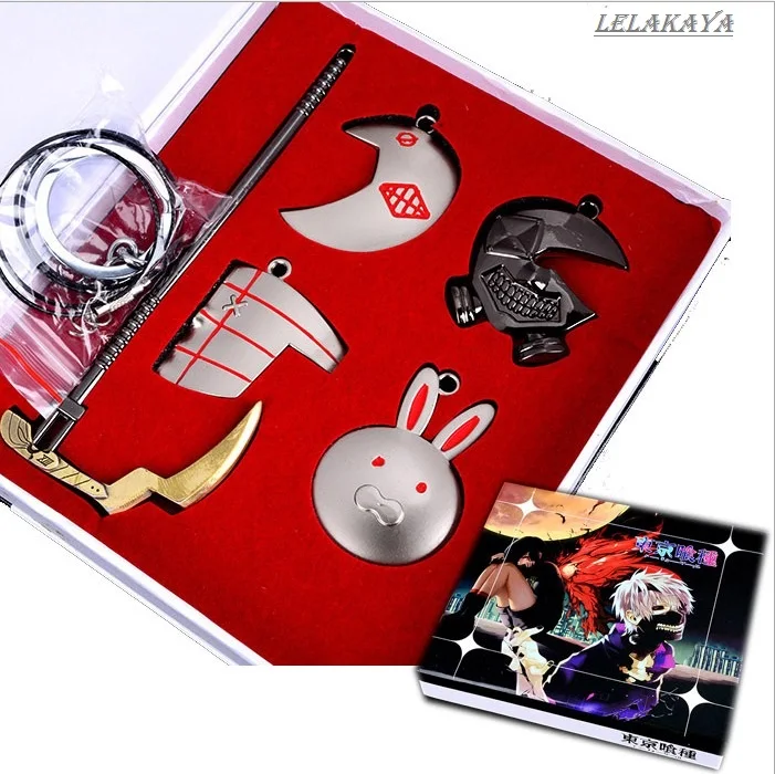 5 шт./компл. классная одежда с надписью Tokyo Ghoul мечи металический брелок для ключей