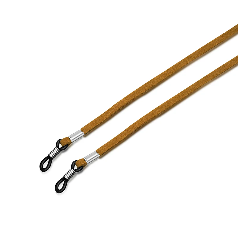 Light Brown Модные солнцезащитные очки из искусственной замши, ремешок, ожерелье, оплетка, очки, цепочка, очки для чтения, аксессуары для очков - Цвет: Light Brown
