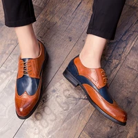 2019 men oxford shoes fashion hollw brogue men leather formal dress shoes man comfortable big size 38 47 office party footwear