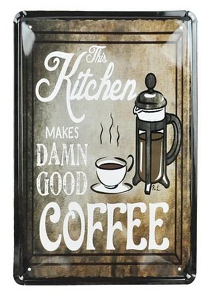 

Shop Pub Wall Coffee Metal Kitchen Damn Good Coffee Painting Retro Poster Metal Framed Wall Art Shabby Plaque Sign