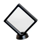 Квадратная прозрачная 3D плавающий монета Дисплей рамки держатель коробка чехол с подставкой