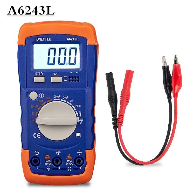 Новый мини измеритель емкости A6243L цифровой профессиональный с ЖК подсветкой