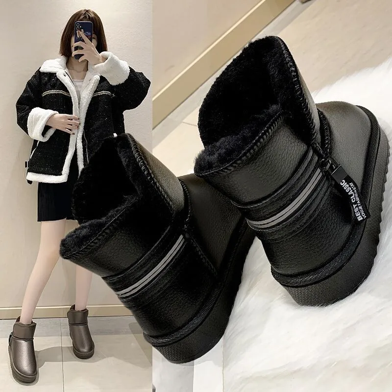 

Women's Snow Boots Women's Winter 2021 New Low Tube Women's Boots Small Breeze Women's Shoes Waterproof Snow Shoes Mao Mao Shoes