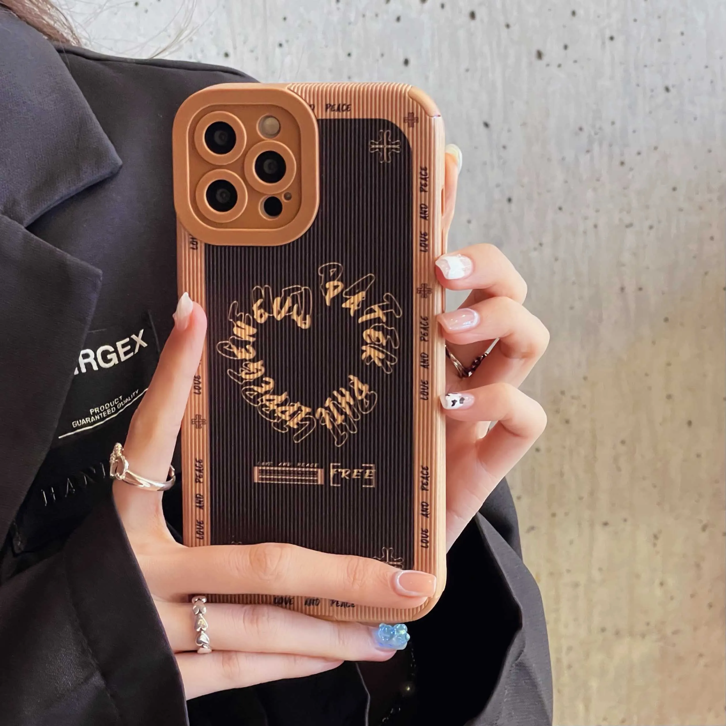 Винтажный коричневый кожаный чехол с сердцем для телефона мягкий iphone 13 Pro Max