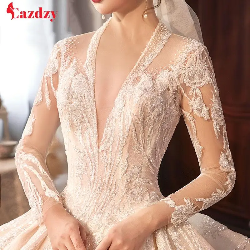 

2020 new arived sexy vestido Novia Wedding Dress Boho Luxury Lace Long Sleeve Sexy Women Weddingdress White Vintage