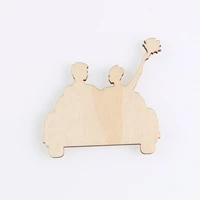 driving celebration style mascot laser cut christmas decorations silhouette blank unpainted 25 pieces wooden shape 1516