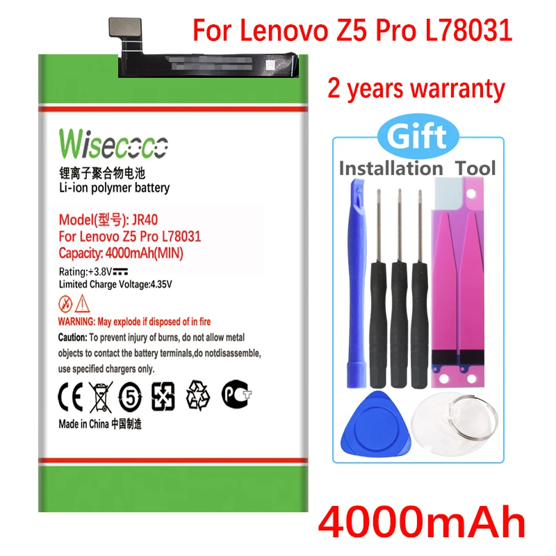 

WISECOCO JR40 NEW Battery For Lenovo Z5 Pro GT L78031 L78032 Mobile Phone In Stock High Quality Battery With Tracking Number