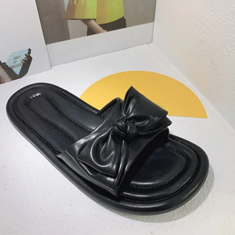 

Summer Women Slippers Open Toe Ladies Sandal Slides Beach Shoes Fashion Female Slides Casual Butterfly Knot Slipper 2021 New