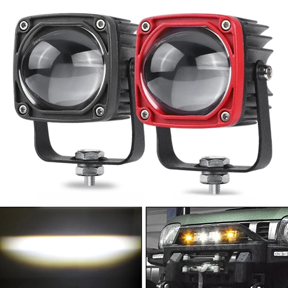 

2" LED Work Light 6500K White 3500K Amber 12V/24V Driving Fog Light High/Low Beam Spotlight Car Off Road Motorcycle ATV Lighting