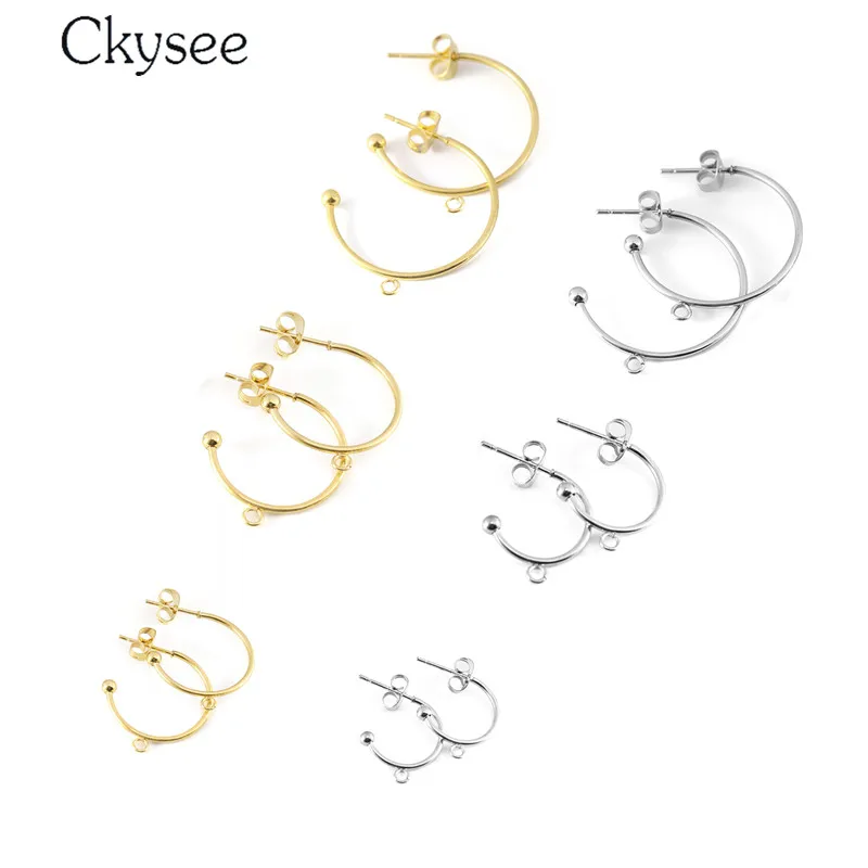 6 шт. крючки для сережек из нержавеющей стали с образной формы аксессуары ушные