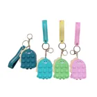 Мини-кошелек, Пузырьковые игрушки-антистресс, силиконовый сенсорный Настольный пазл для декомпрессии, кошелек для монет, рождественский подарок 2021