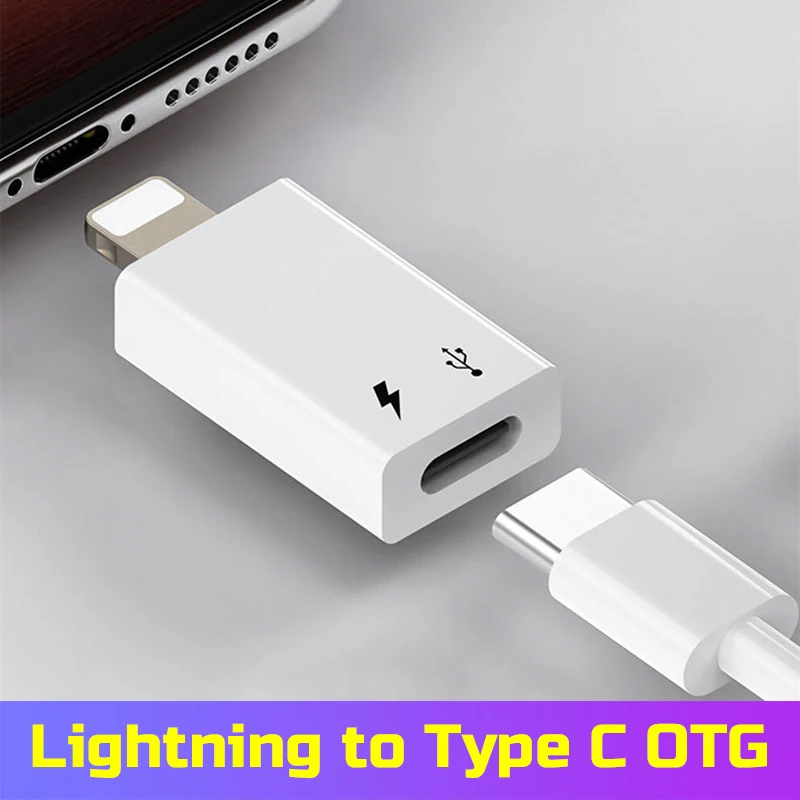 Адаптер USB Type C Female to Lightning Male OTG, для iPhone, для iPad, с использованием DAC Type C и цифровых наушников - изображение