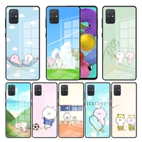 sakumaru cartoon anime glass phone case for samsung galaxy a51 a50 a70 a71 a21s a31 a91 a52 a30 a10 a41 a72 a40 cover bag
