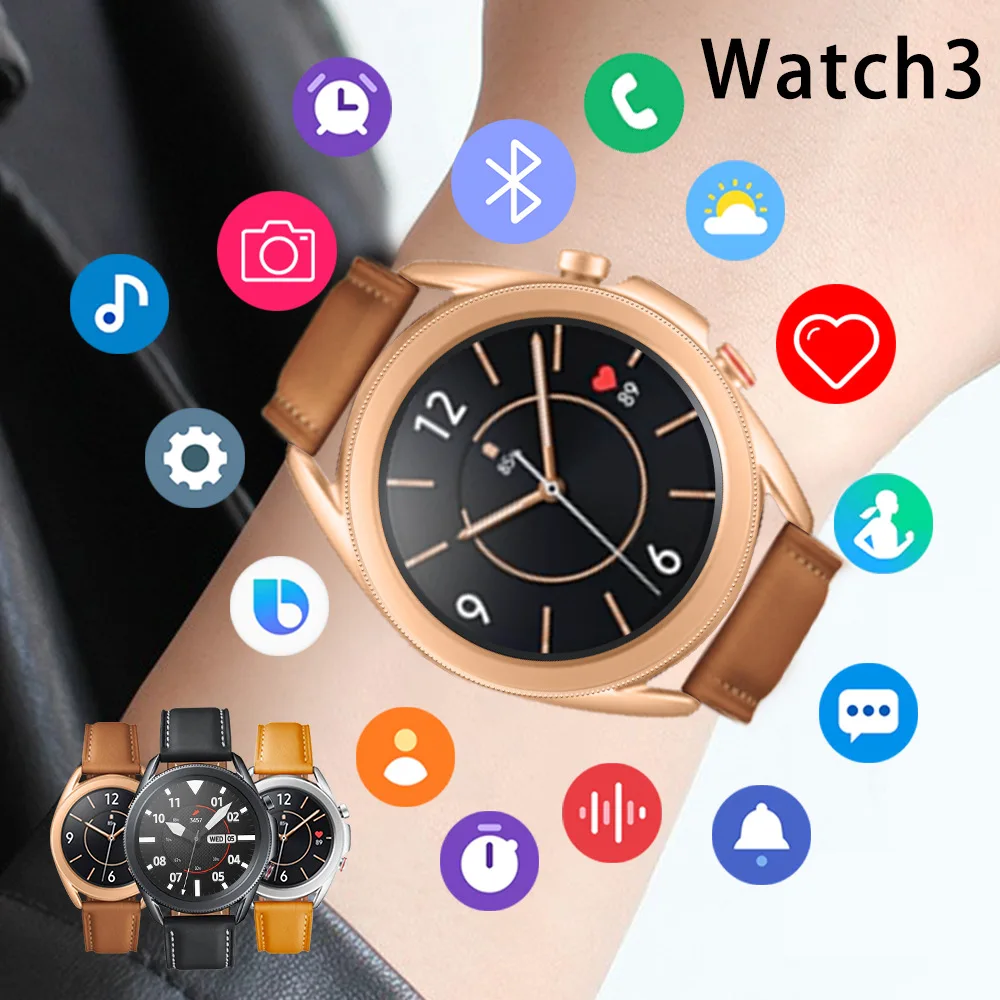 

2021 new W3 android smart watch sports heart rate healthy blood pressure thermometer step sleep IP67 life waterproof