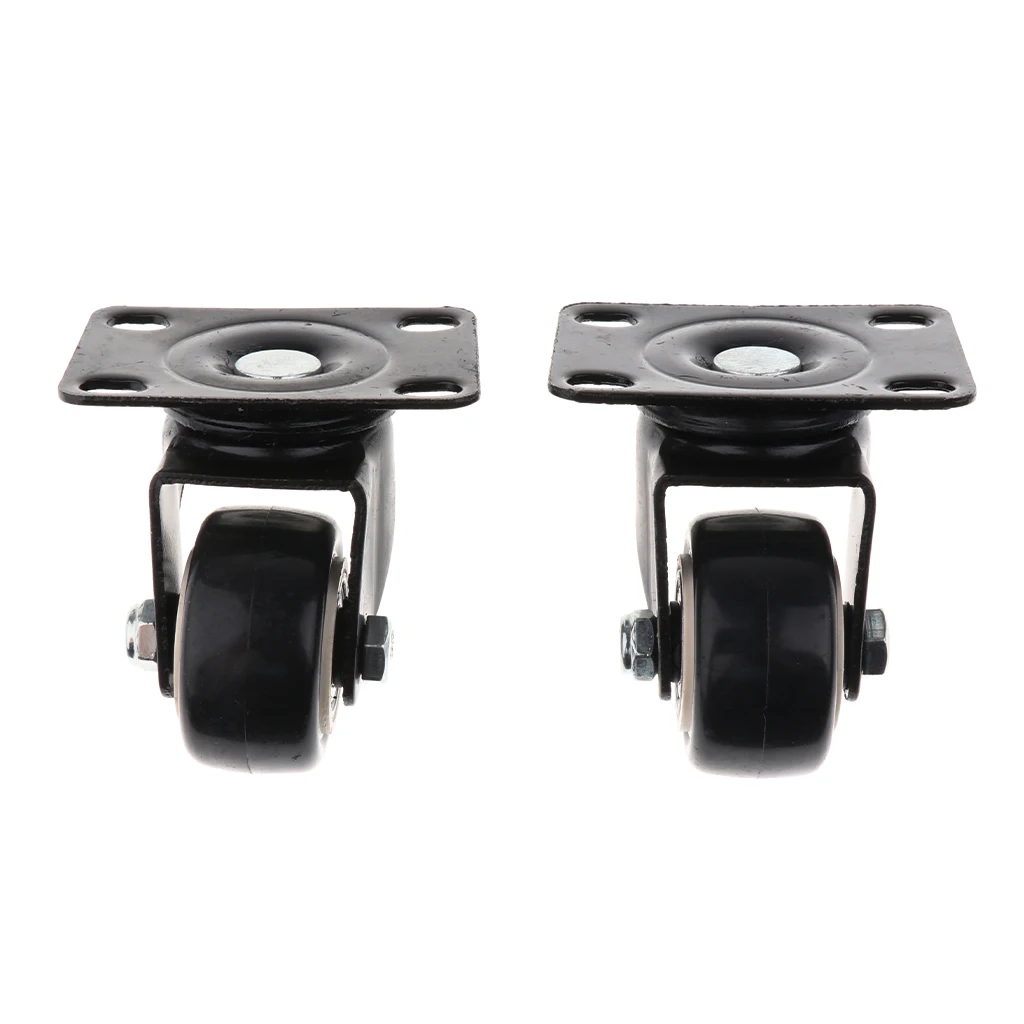 2 пары вращающихся роликов для кресел мебельных 1 5 дюйма черные | Автомобили и