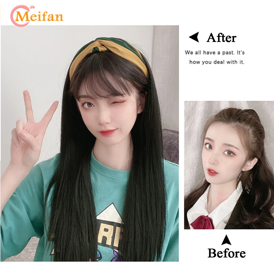 Прямой/кудрявый U образный парик MEIFAN невидимые накладные волосы на клипсе