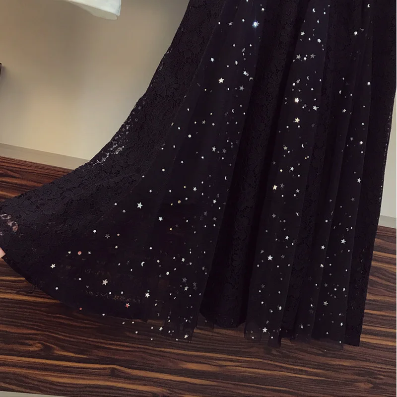 Женский блестящий комплект из 2 предметов белая футболка и юбка в Корейском стиле