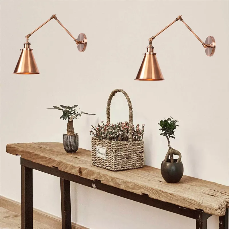 RH деревенский латунный настенный светильник в стиле лофт промышленный Бронзовый