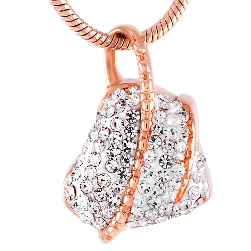 IJD8359 нержавеющая сталь многоцветный кристалл сердце мемориальная урна для