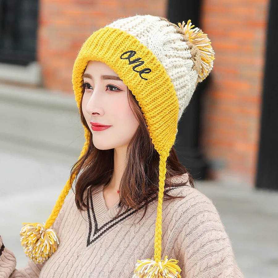 100% вязаная шапка ручной работы в этническом стиле с мозаичной мозаикой и