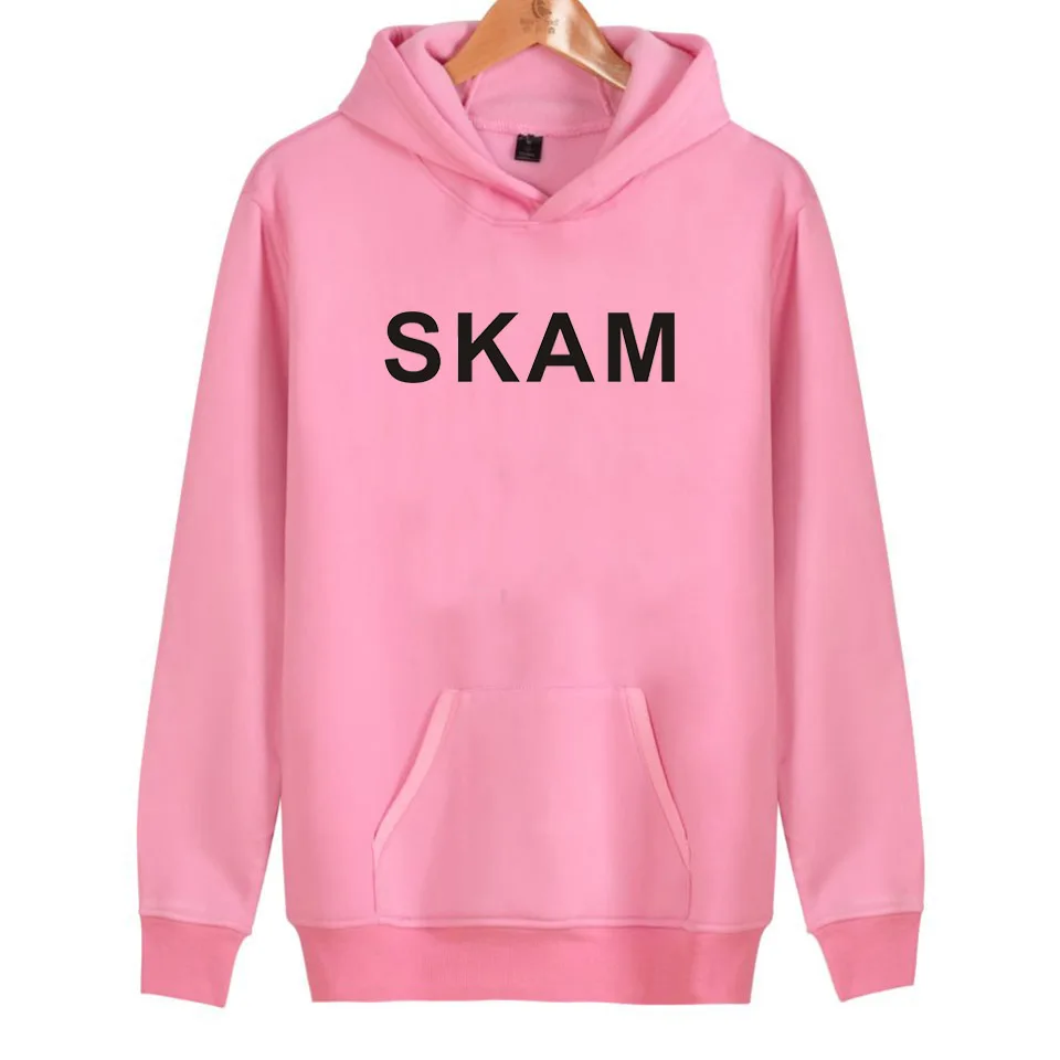 Новый список Skam толстовки на каждый день с принтом в виде букв капюшоном для