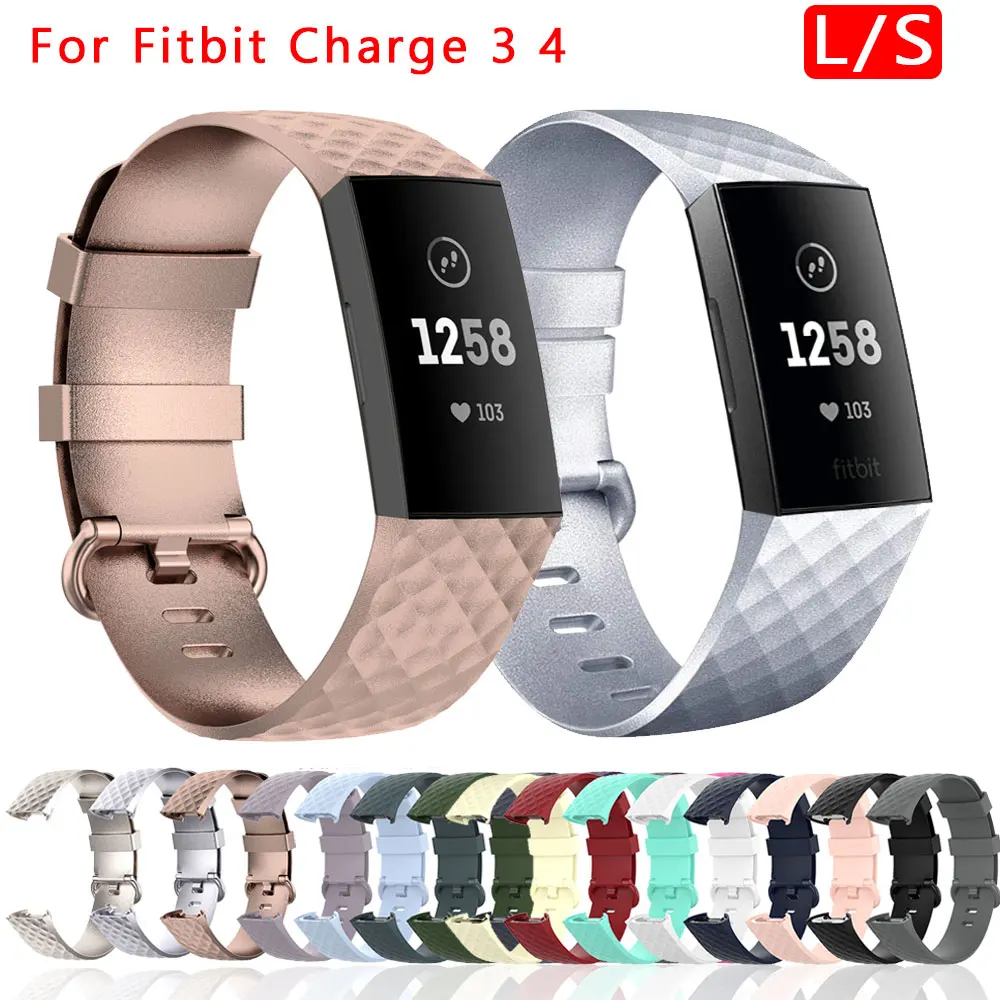 

Силиконовый ремешок для часов Fitbit Charge 3 4, спортивный браслет, ремешок для наручных часов, аксессуары для Fitbit Charge 3 SE