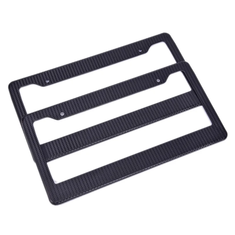 2PCS Universal Frame Bracket with Standard Screw Kits License Plate Carbon Fiber Plastic | Автомобили и мотоциклы