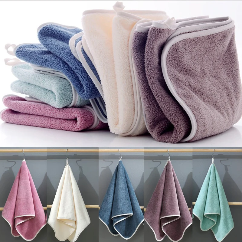 

NEW Soft And Skin-Friendly Towels Household Absorbent Face Wash Towel Or For Kitchen High-Density Coral Fleece Lint Does Not