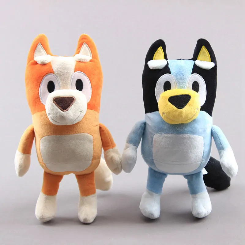 Juguete de peluche de la familia Bluey para ni&ntilde;os, peluches de la familia Bluey de 28CM, Kawaii, Bluey, Bingo, 1 par-0
