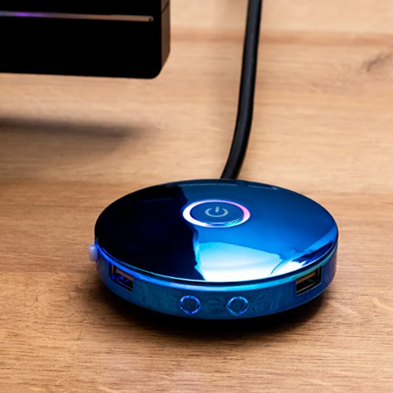 Компьютерный переключатель RGB с эффектом освещения внешняя кнопка главного