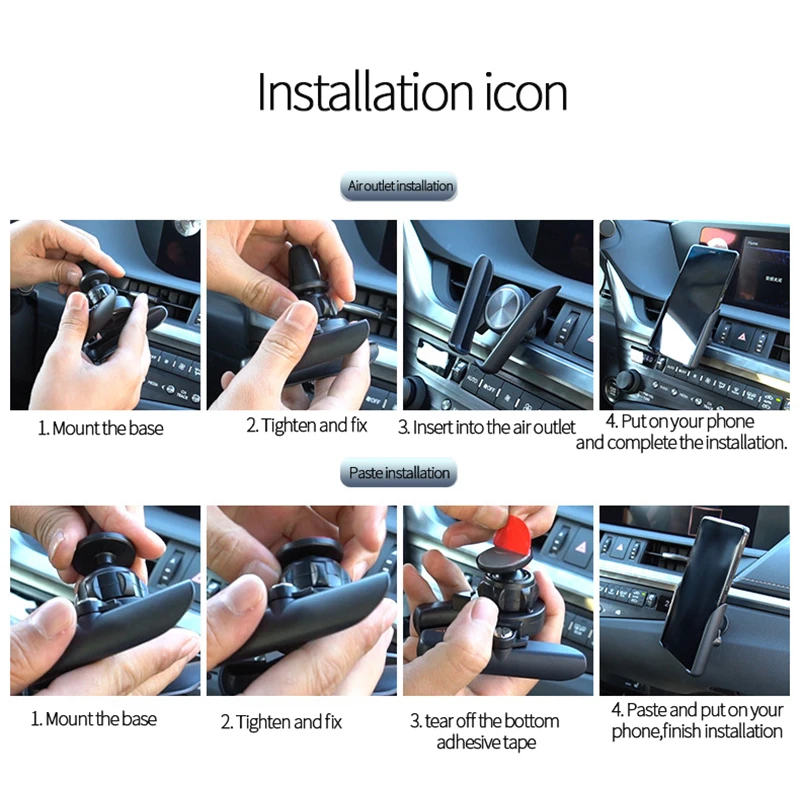 Универсальный гравитационный Автомобильный держатель для телефона iPhone