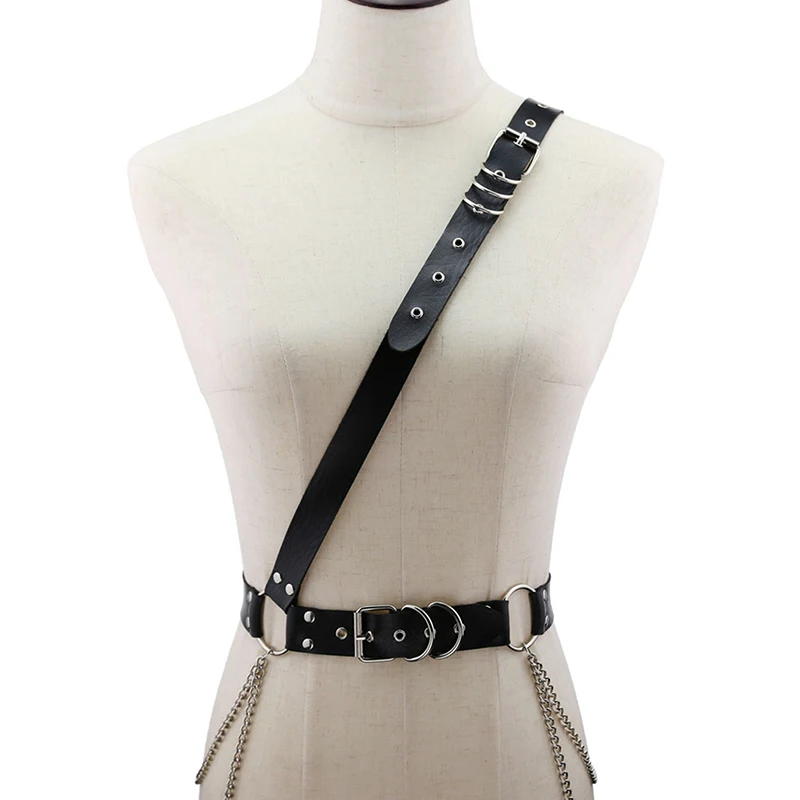 

Hip Hop Fashion Women Men Belt Chain Trend Leather Pin Buckle Chain Belt Belt Strap Waistband Fashion Decorative