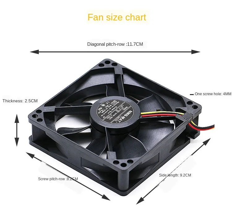 

new 3610SB-04W-B29 12V 0.09A Ultra-Quiet 9225 9CM Power Supply of PC Case Fan