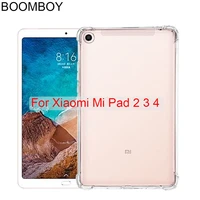 transparent clear case for xiaomi mi pad 4 case silicone shockproof soft tpu back slim cover shell for xiaomi mi pad 23