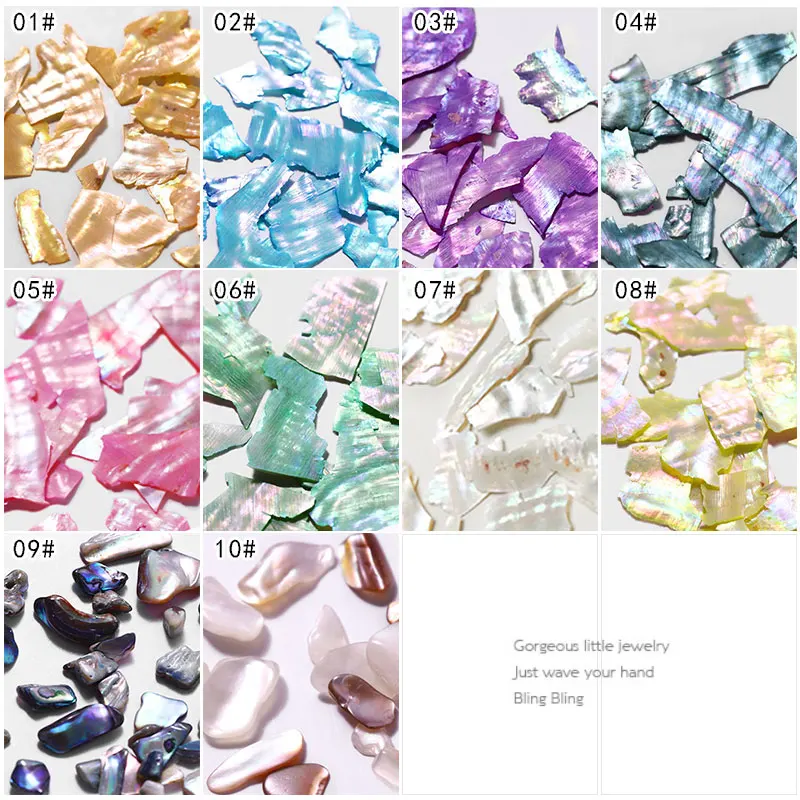 1 коробка 3D морская оболочка хлопья искусственная рельефные украшения