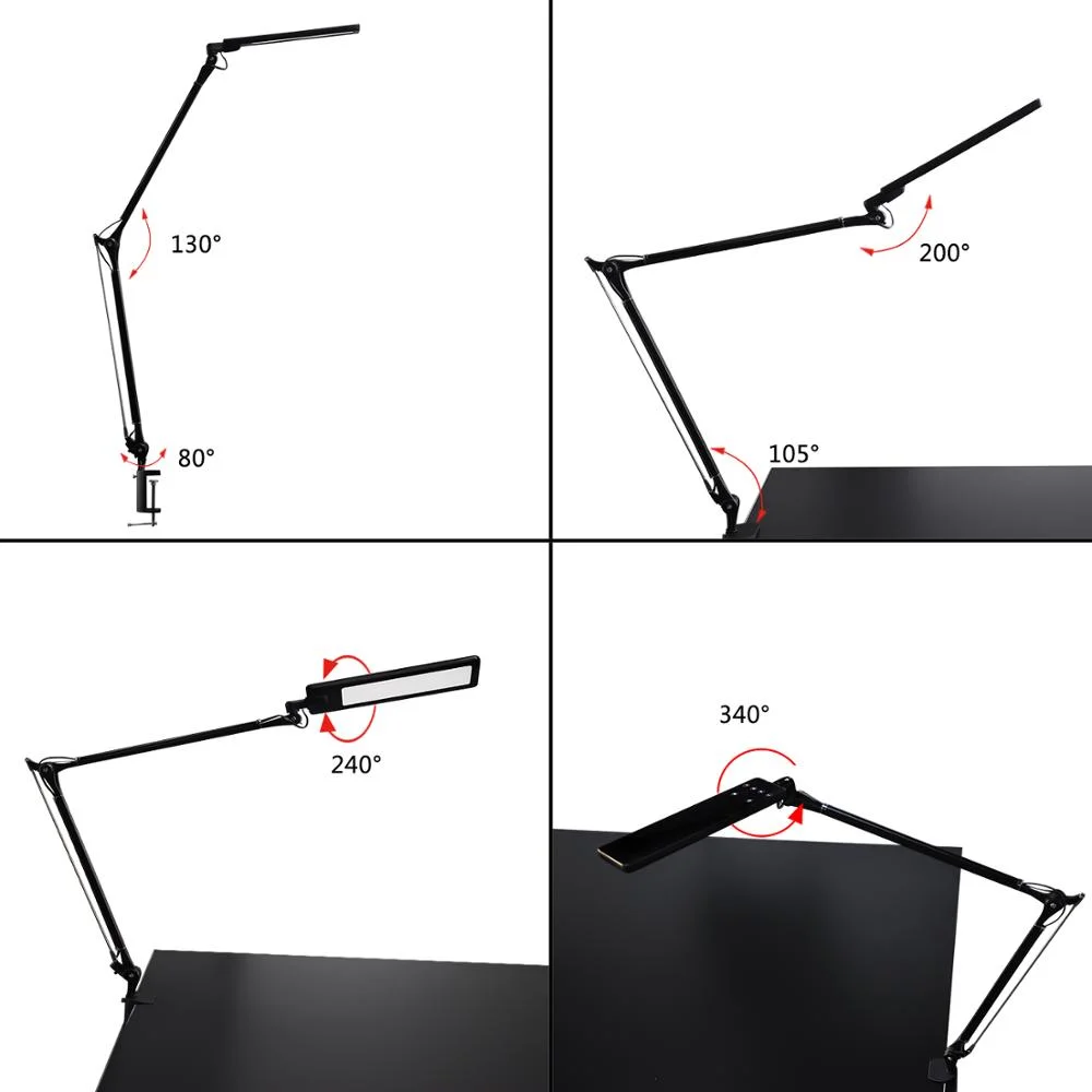 Adjustable LED Swing Arm Desk Lamp With Time-off And Dimmable Function 4 Lighting Color Mode For Office Home Workplace | Освещение