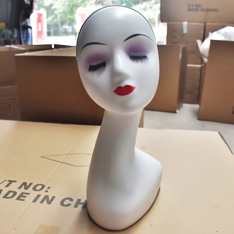 Женская голова манекен женский из АБС пластика искусственный белый парик очки