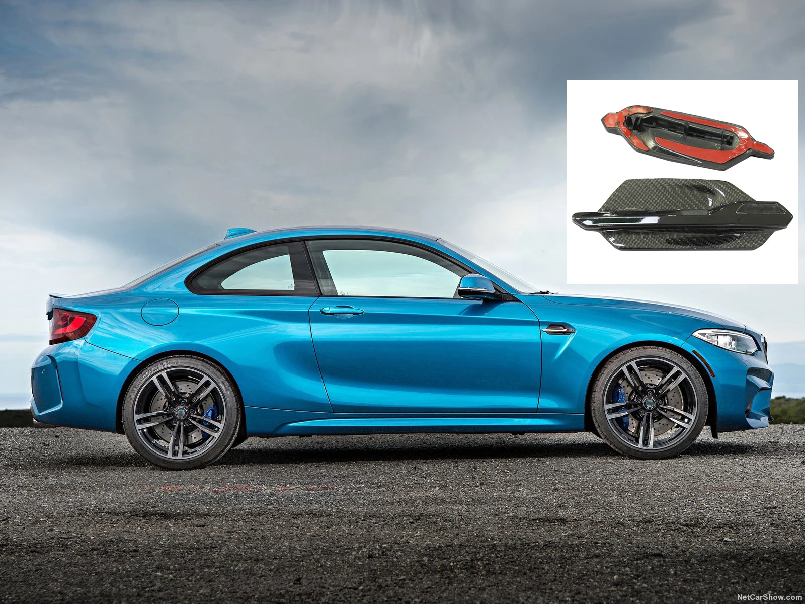 2014-UP ABS + Настоящее углеродное волокно сменная накладка крыла для BMW F87 M2 боковое