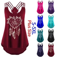 love printed sling lace ladies t shirt tops 2021 summer casual mid length breathable oversized t shirt is a sling loose shirt