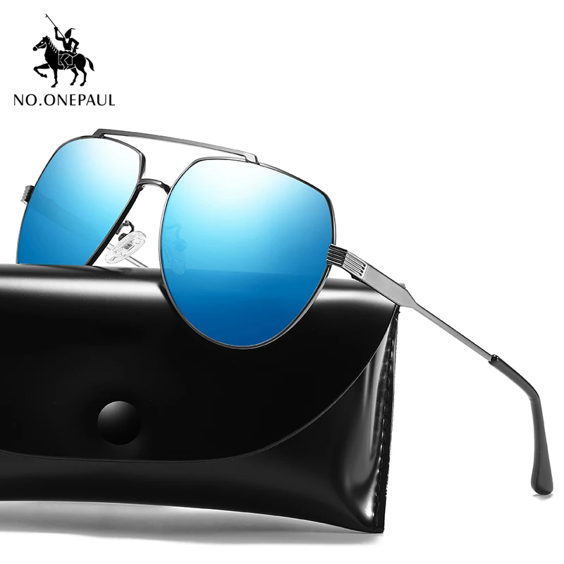 Мужские и женские очки в квадратной оправе NO.ONEPAUL черные солнцезащитные с