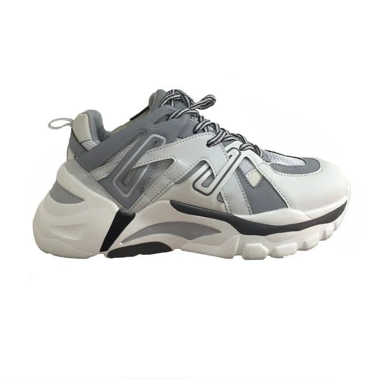 

High quality trend new thick bottom lace single shoes wild fashion breathable high casual shoes.