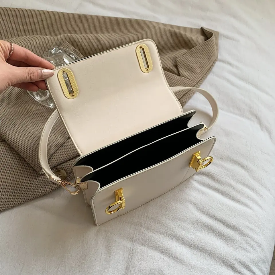 

Casual Shoulder Bags Ladies 2021 Fashion PU Leather Small Square Bag Girl Mini Underarm Retro Messenger Bags New White Hot Sale