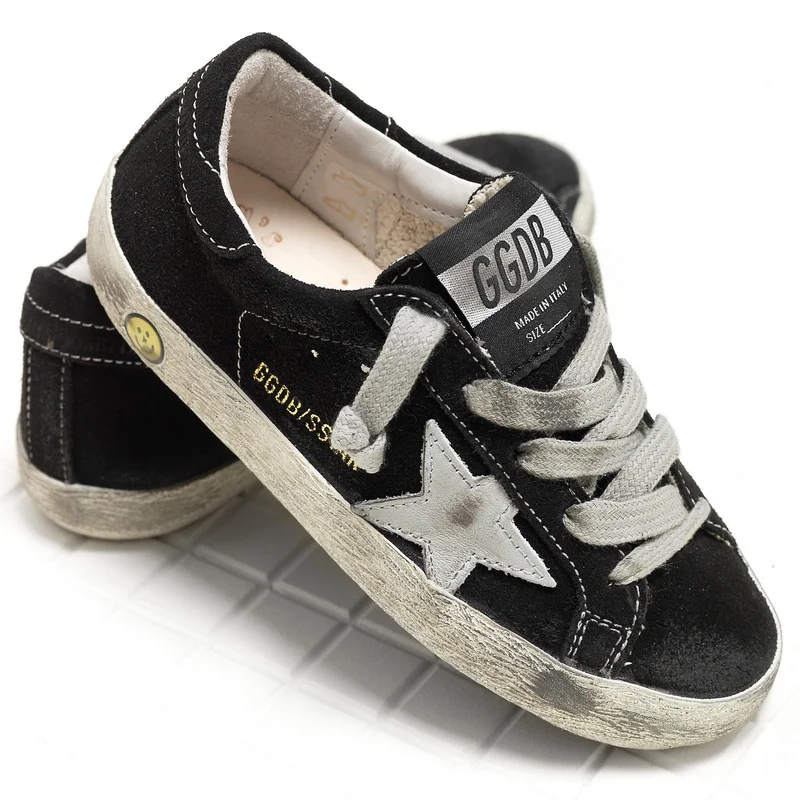 

Spring New Parent-Child Products Black Ox Velvet Children Retro Old Small Dirty Boys/ Girls Casual Kids Board Shoes QZ11
