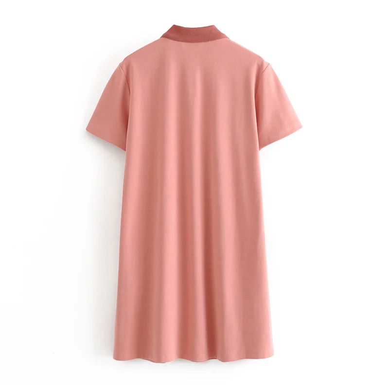 Однотонное Повседневное платье-футболка женское шикарное летнее мини-платье с