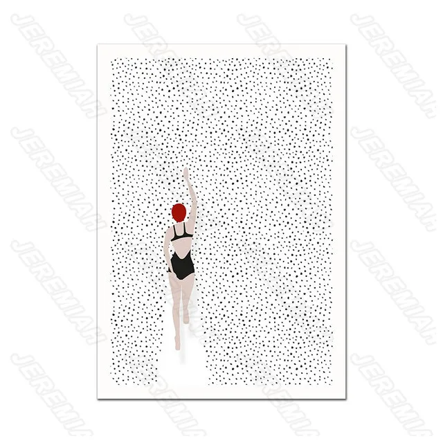 

Swimming diving wine glass abstract poster nordic style wall canvas canvas print painting modern living room decoration